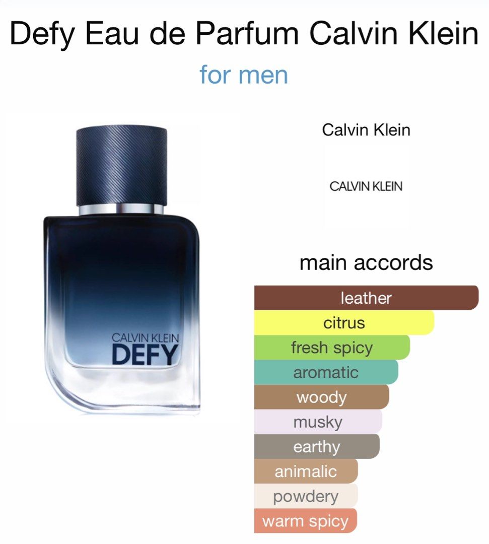 Calvin Klein Defy EDP, Beauty & Personal Care, Fragrance & Deodorants on  Carousell