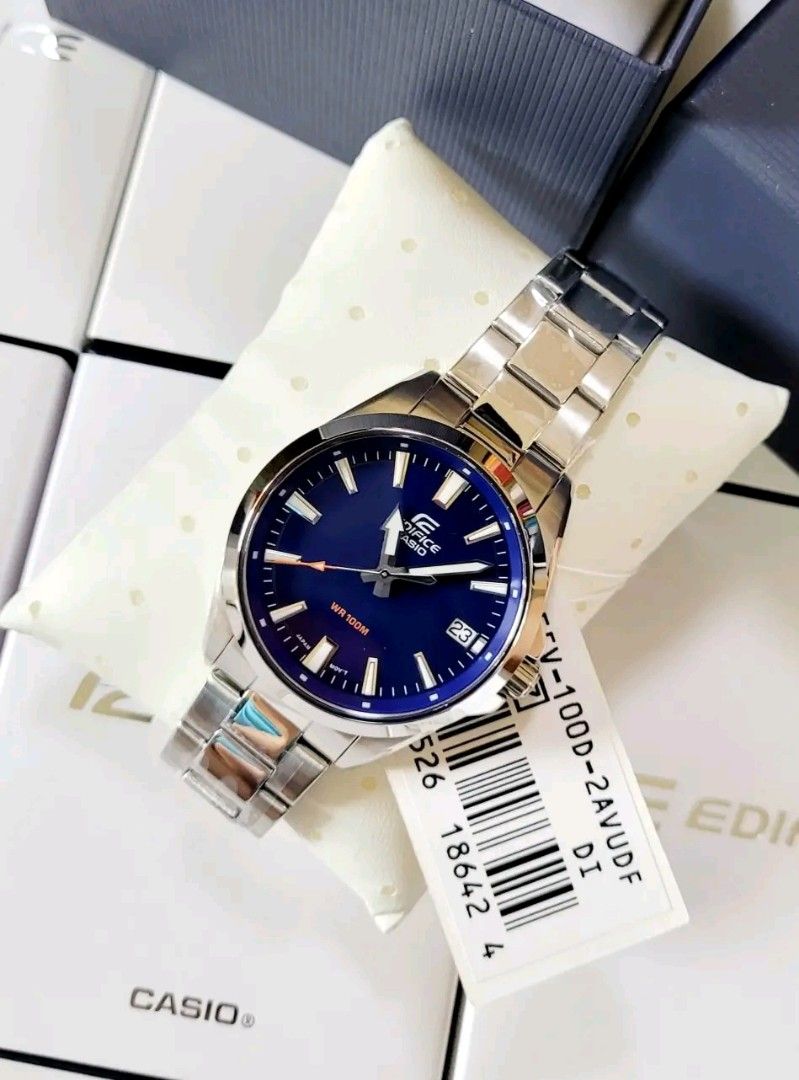 Casio Edifice EFV-100D-2AVUDF Watch (Category: Men's Watches) located in Manila. Submitted by annafinds (Listing ID 1201564520, Image 3). Description: Guaranteed Original/Authentic Moneyback Guaranteed if proven fake Free shipping NATIONWIDE Accepting COD for sure buyers/orders only Accepting payments thru Bpi,UB and Gcash only Shipping via Lbc or Lalamove within Metro Manila.