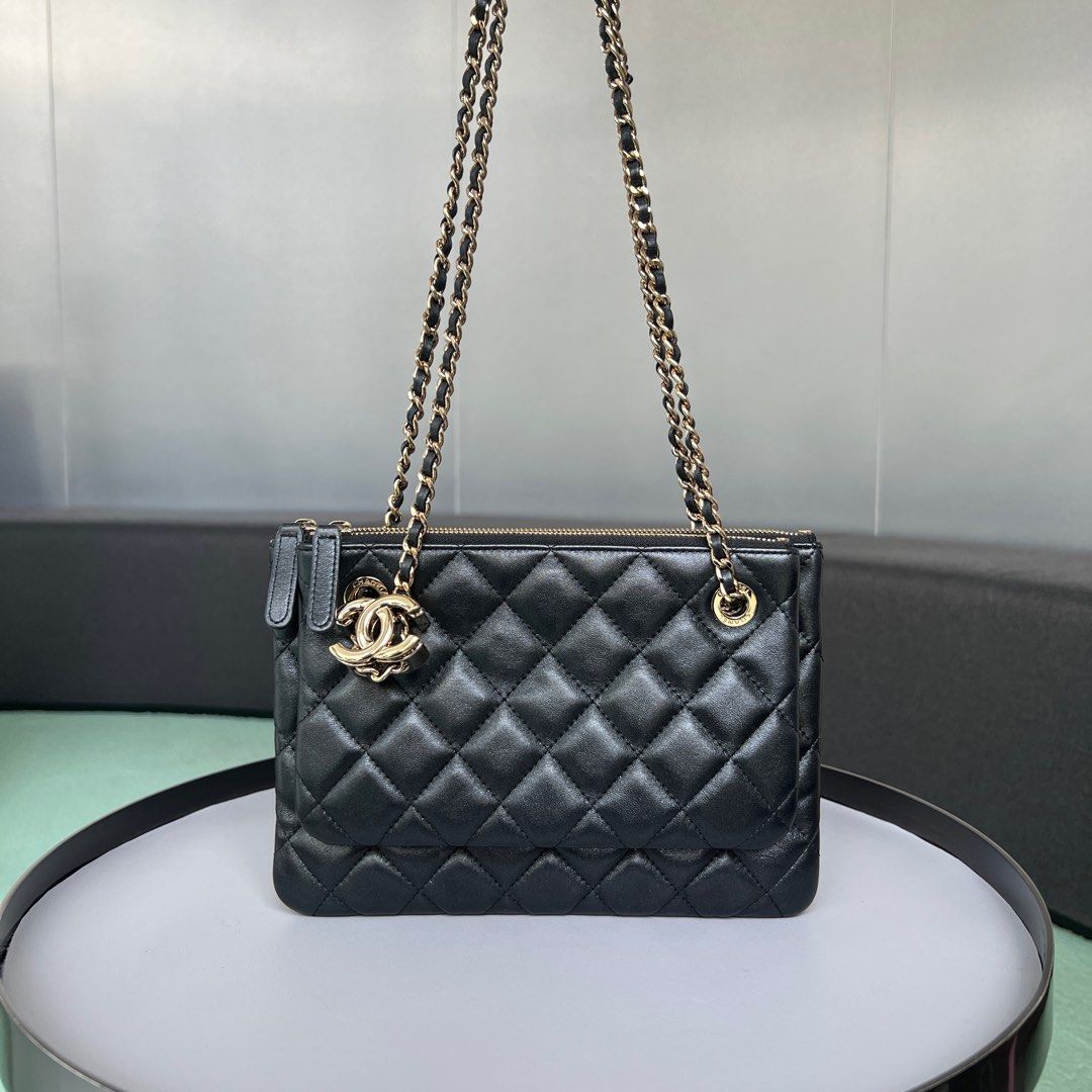 Chanel Double O Case Sling, Luxury, Bags & Wallets on Carousell