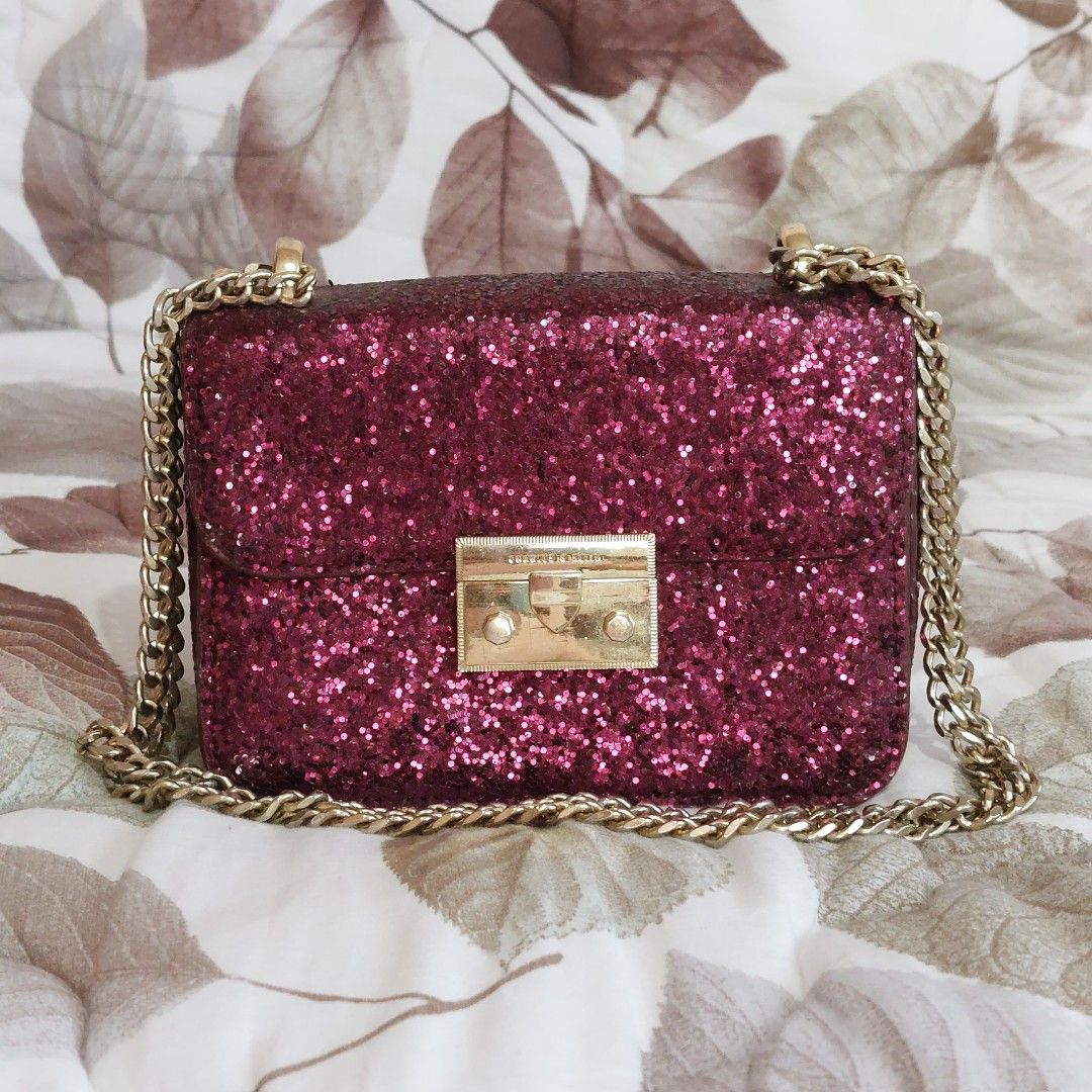 Charles and keith glitter sling bag shop