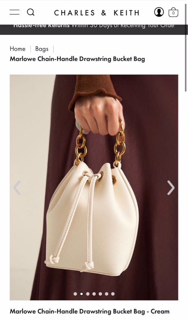 Chain handle bucket on sale bag
