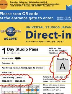 Cheap!! USJ 1-Day Ticket A