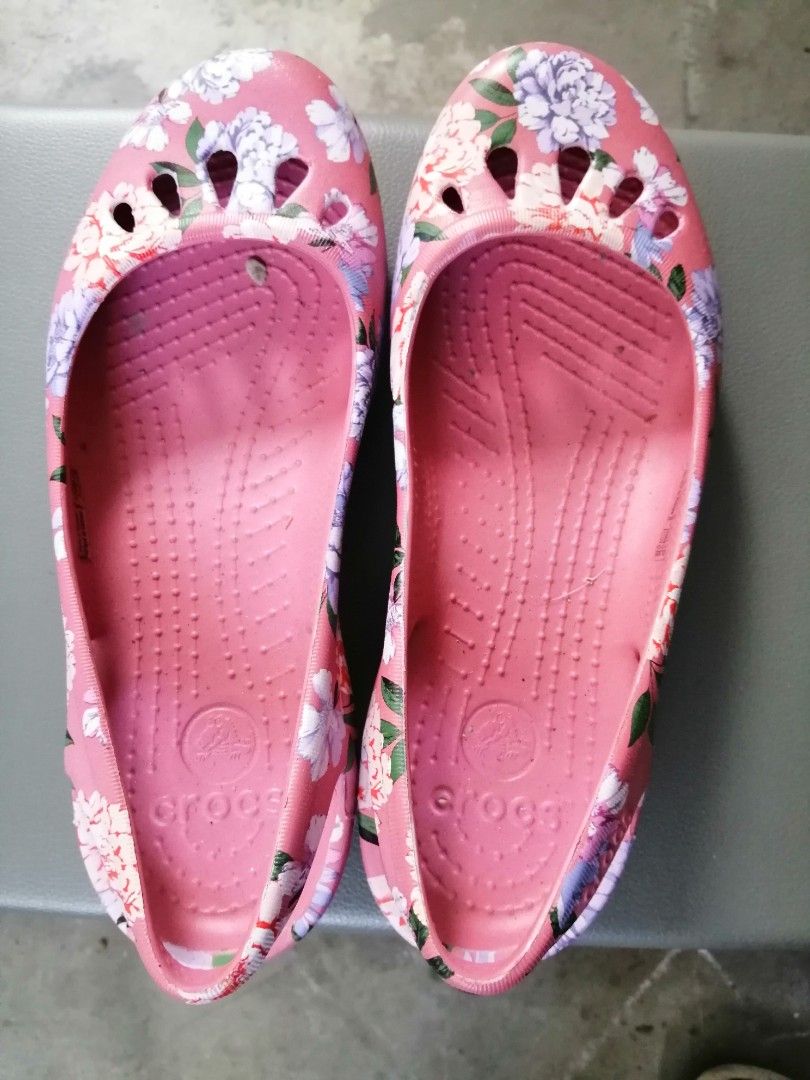 Floral Print Crocs Floral Flats Women Baya Floral Print Platform Clogs