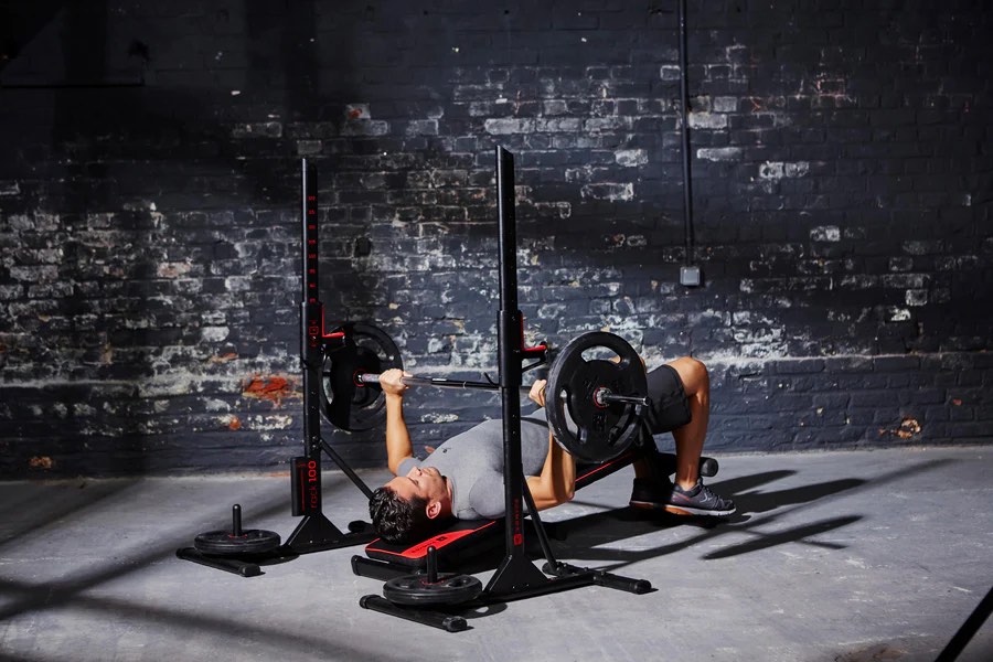 Decathlon Domyos Home Gym Weight Training Bench and Squat Bar Rack