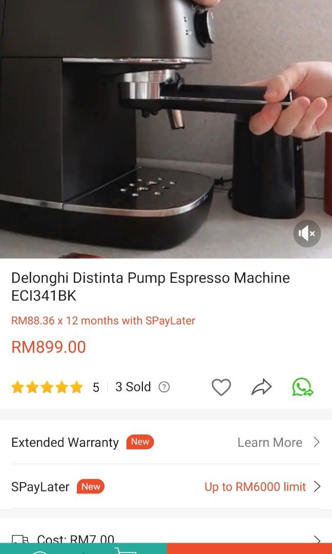 DeLonghi Distinta Coffee Machine (Australian Version), TV & Home