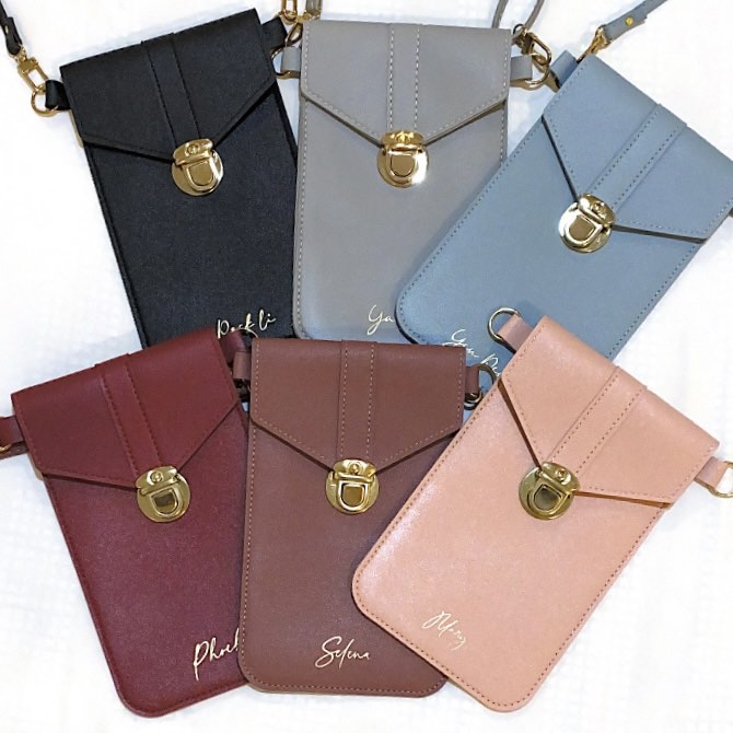 Touchable pu leather change top bag mobile phone bag