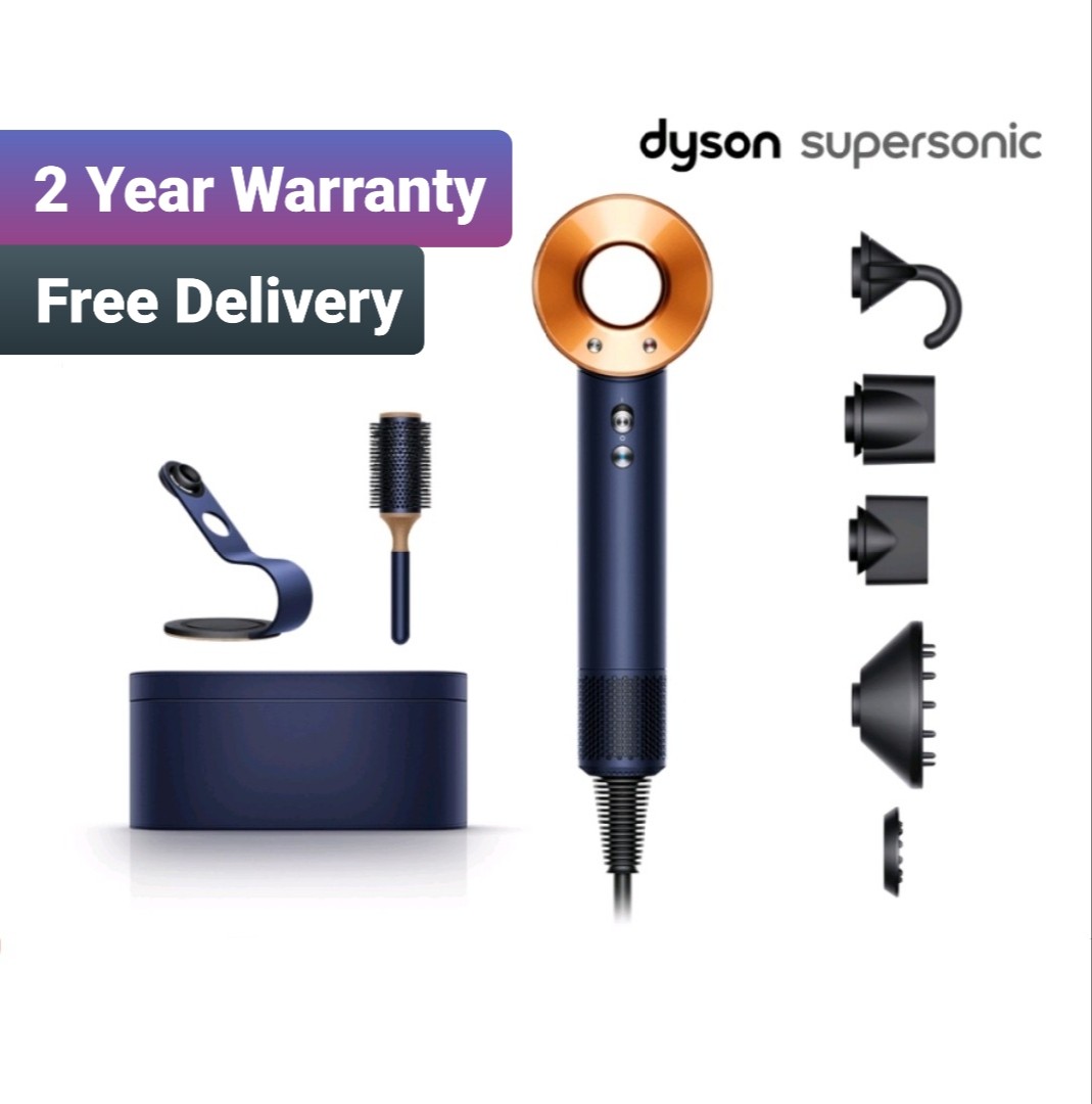 Dyson Supersonic (Prussian Blue) Hair Dryer with Blue Stand, Blue