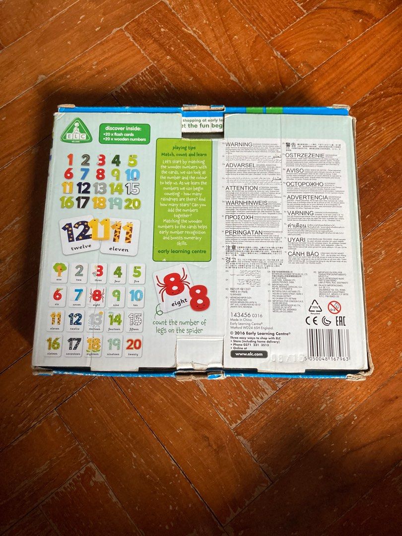 ELC wooden numbers and flash cards, Hobbies & Toys, Toys & Games on ...