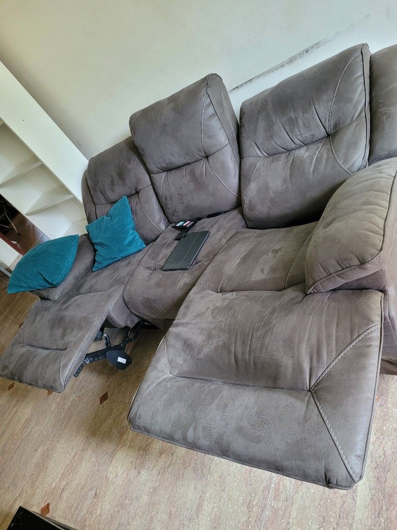 Electric reclining sofa, Furniture & Home Living, Furniture, Sofas on