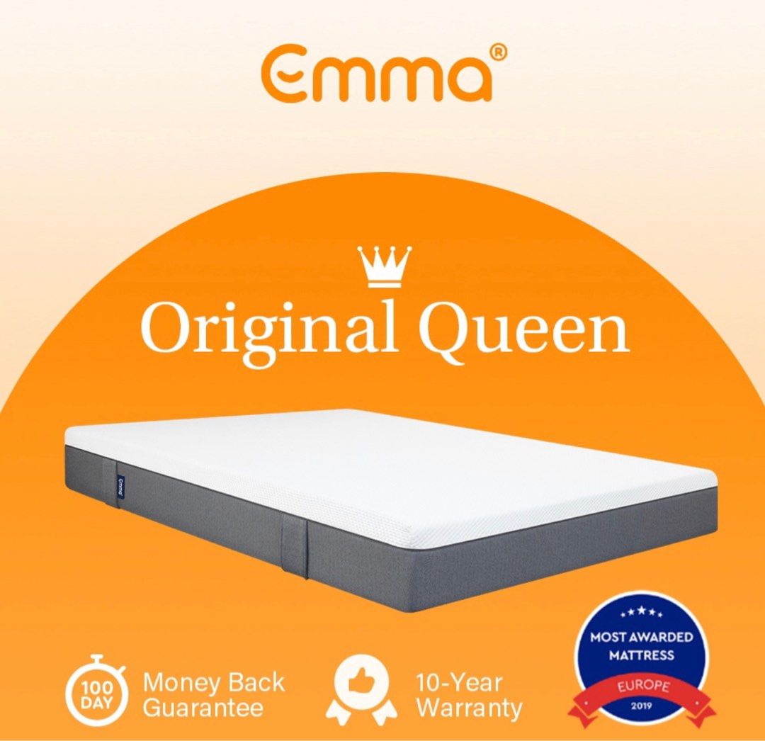 EMMA Mattress Queen, Furniture & Home Living, Furniture, Bed Frames