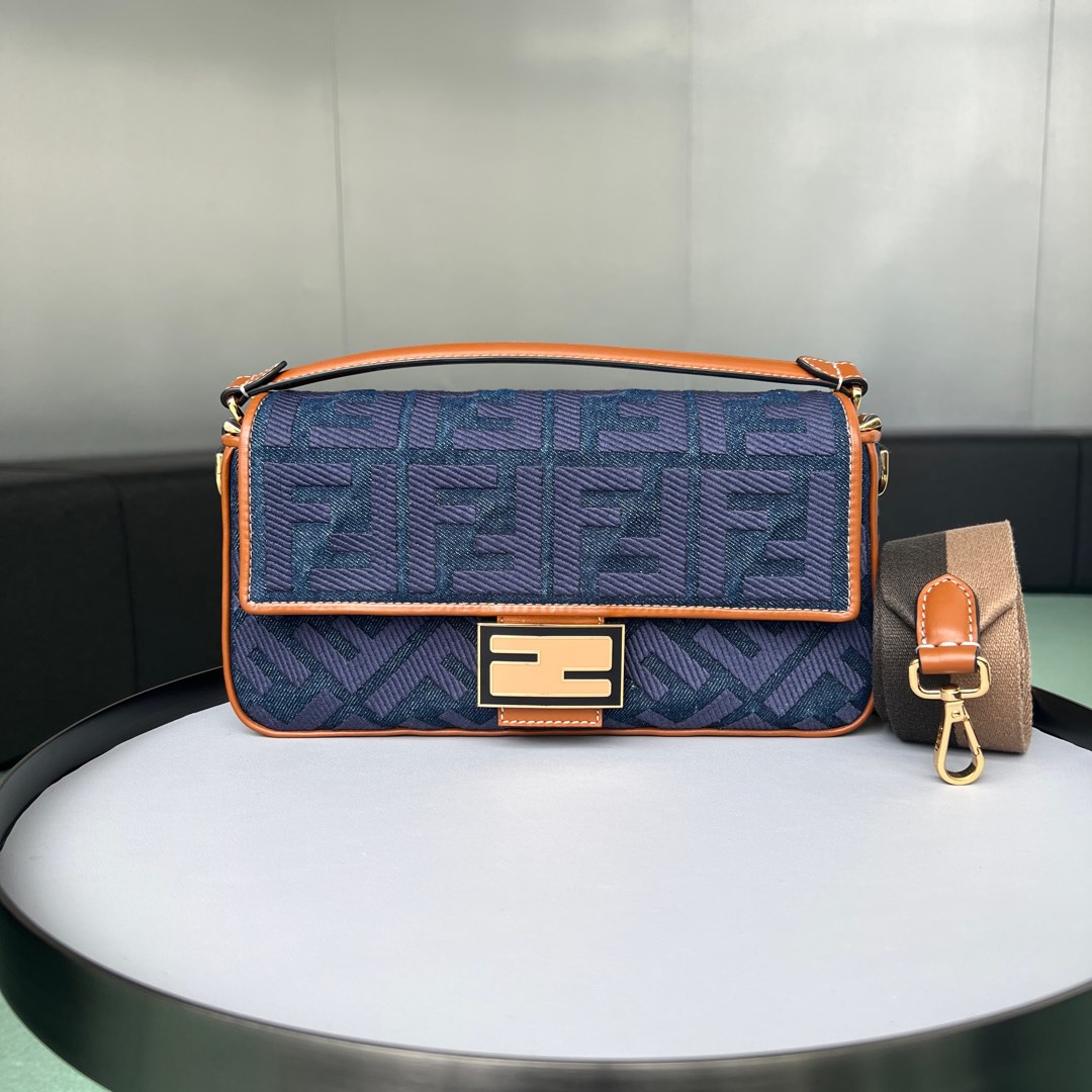Fendi Baguette Bag Denim Luxury Bags Wallets on Carousell