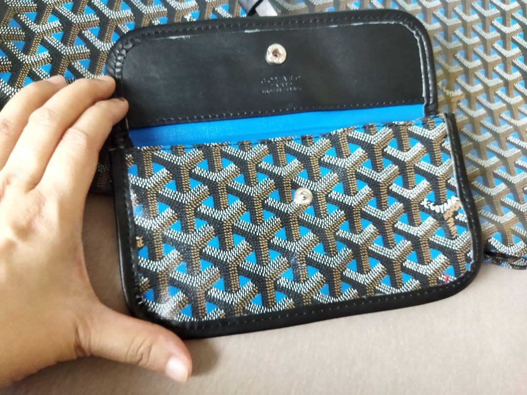 Goyard St Louis Medium in Black & Blue Inside, Luxury, Bags