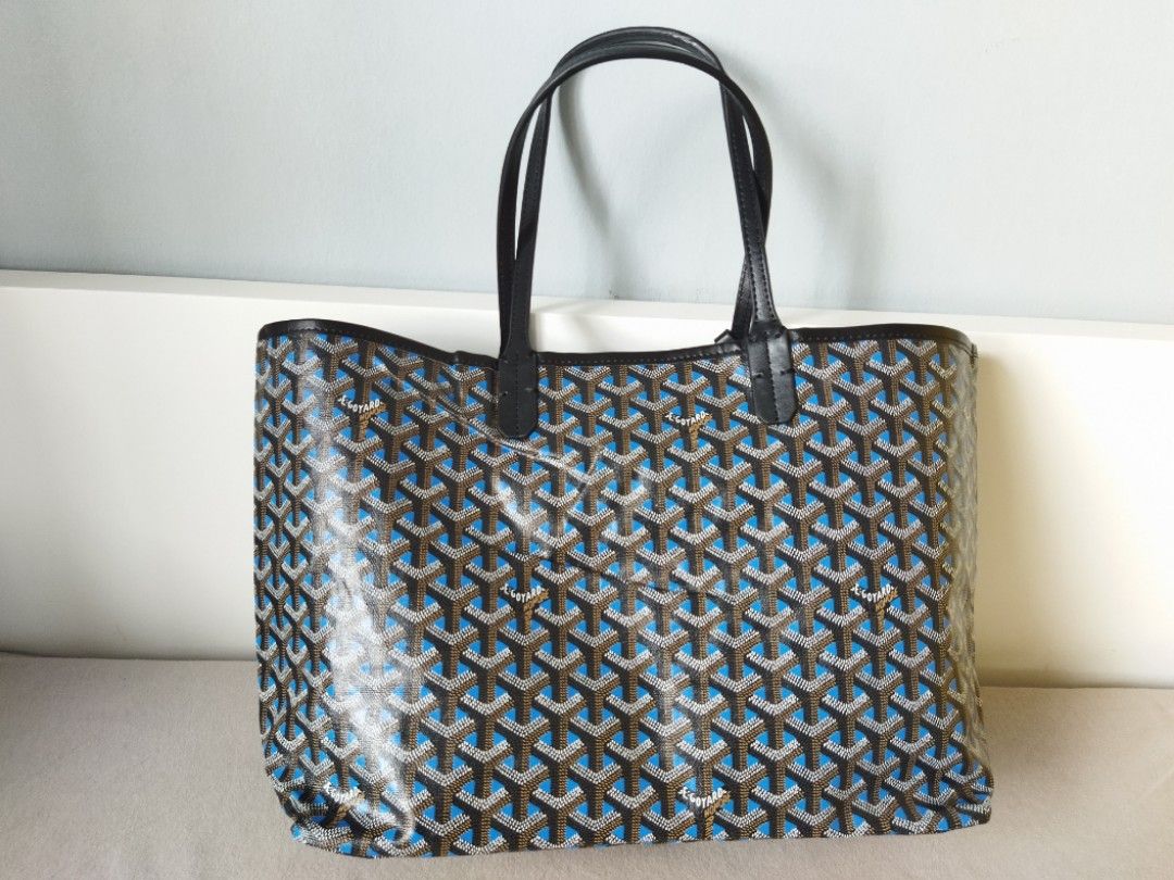 Goyard St Louis Medium in Black & Blue Inside, Luxury, Bags