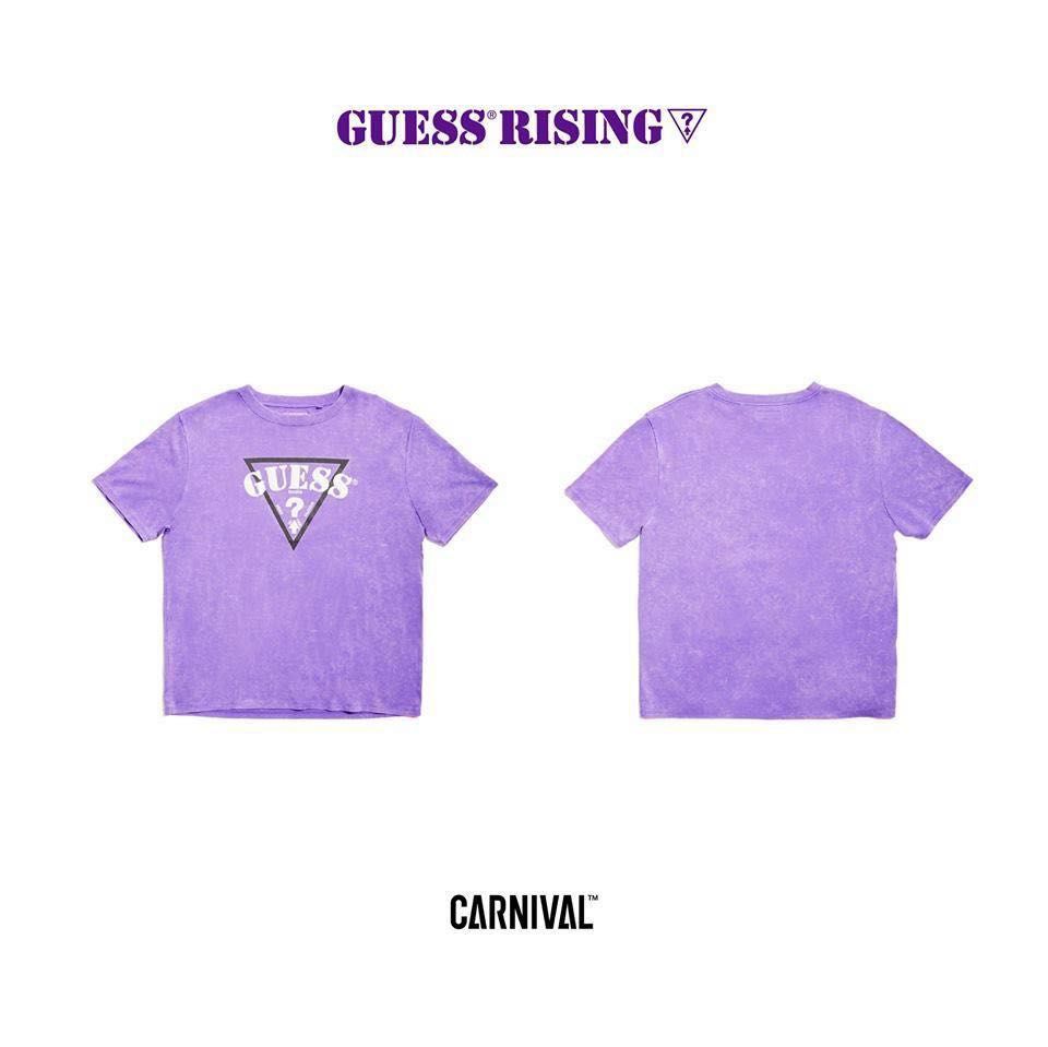 guess x 88rising purple shirt Men s Fashion Tops Sets Tshirts Polo Shirts on Carousell