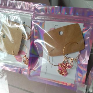 Handmade moon earrings