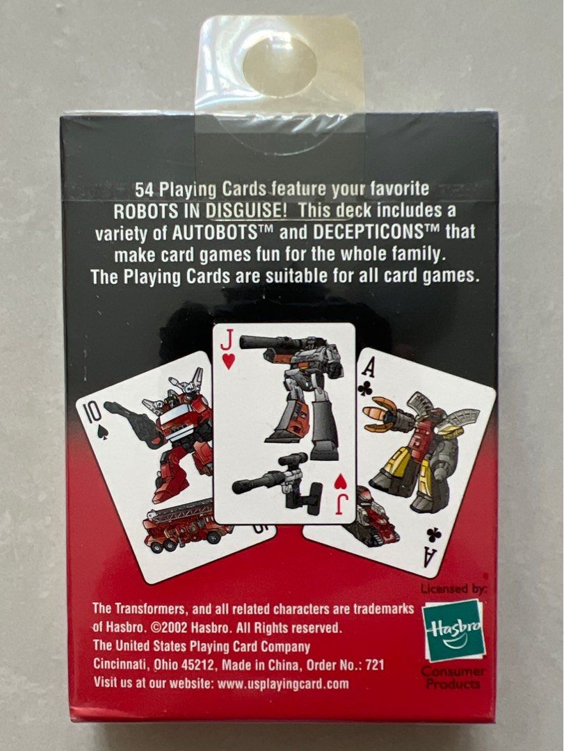 Hasbro Transformers Playing Cards (Megatron Hologram), Hobbies & Toys, Toys & Games on Carousell