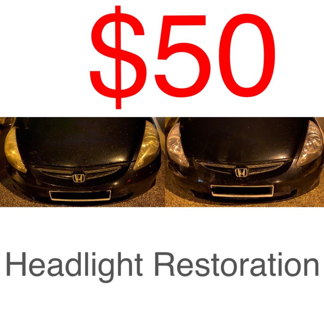 Headlight Restoration Honda, Car Accessories, Accessories on Carousell