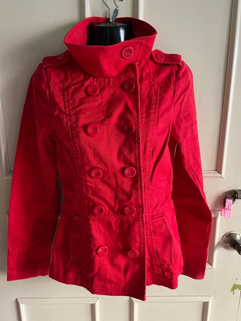 H M Red Jacket Women s Fashion Coats Jackets and Outerwear on