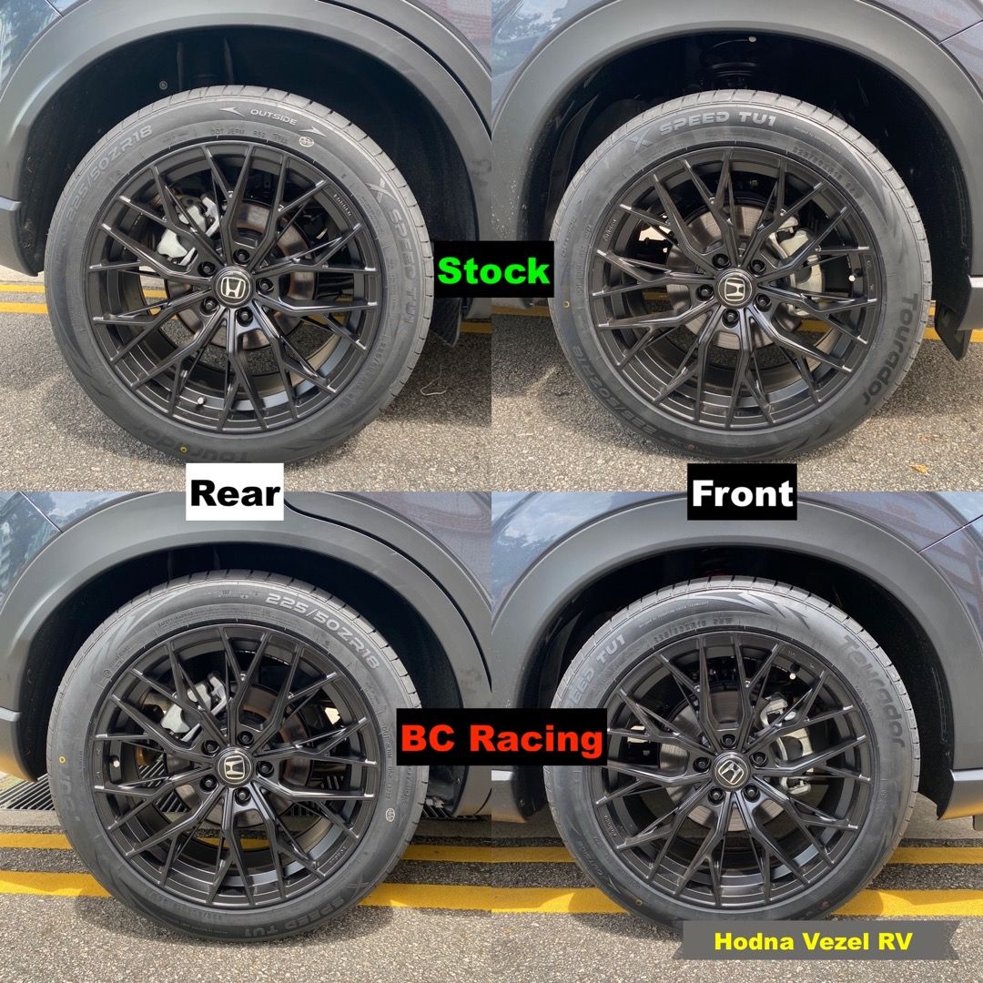 Honda Vezel RV3 on HKS, BCV1 coilover and CJ Dynamics 6pot bbk (Blue ...