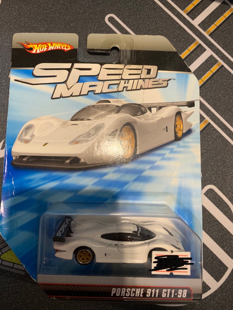 Hot Wheels SPEED MACHINES PORSCHE 911 GT1-98, 興趣及遊戲, 玩具