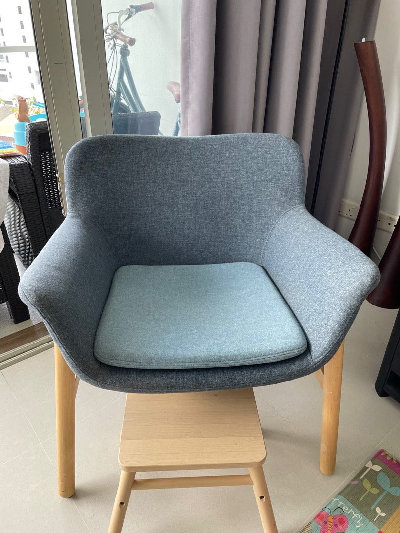 Ikea armchair ( Vedbo) Blue, Furniture & Home Living, Furniture, Chairs