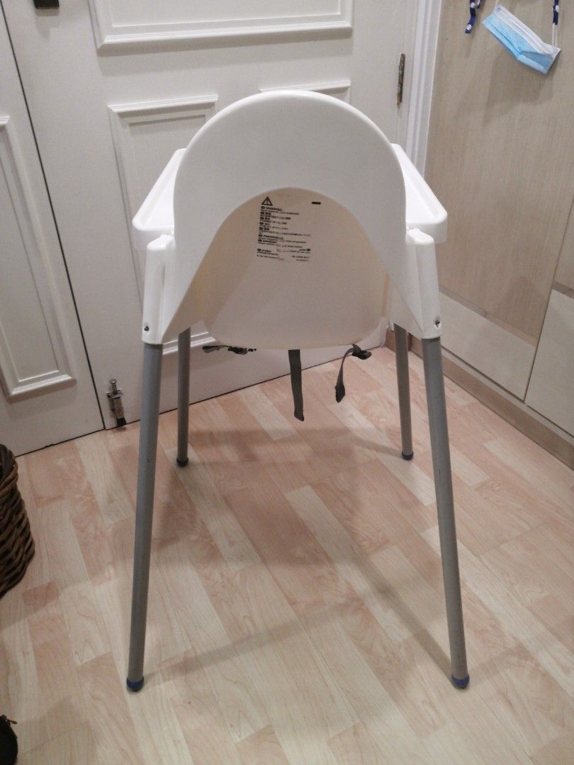 IKEA Baby High Chair (White with Tray), Babies & Kids, Baby Nursery
