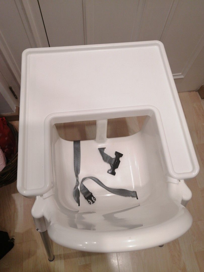 IKEA Baby High Chair (White with Tray), Babies & Kids, Baby Nursery