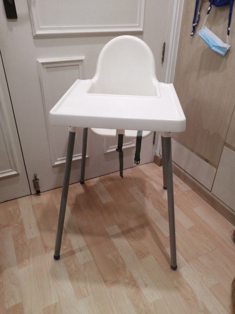 PRICE DROP IKEA Baby High Chair White with Tray Babies Kids