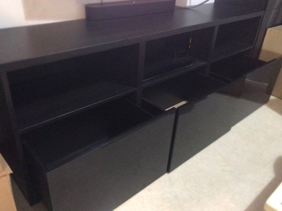 Ikea Besta 3 Drawers push to open, Furniture & Home Living, Furniture