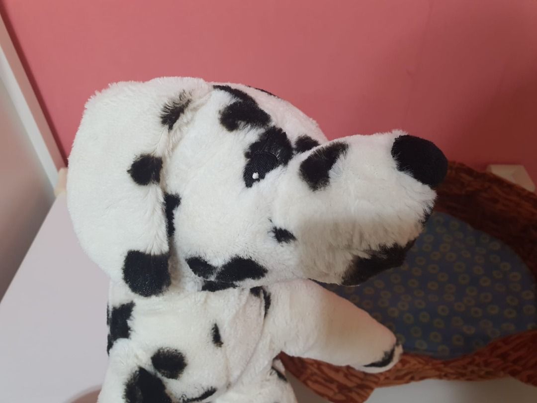 Ikea Dalmatian dog soft toy plushie with bed and bowl Hobbies