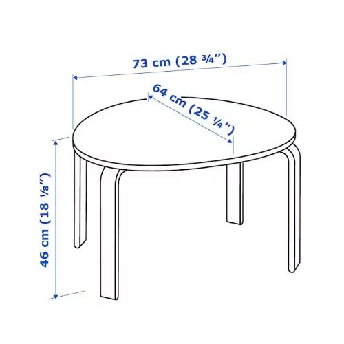 Ikea Svalsta Black Wood Coffee Nesting Tables, Furniture & Home Living