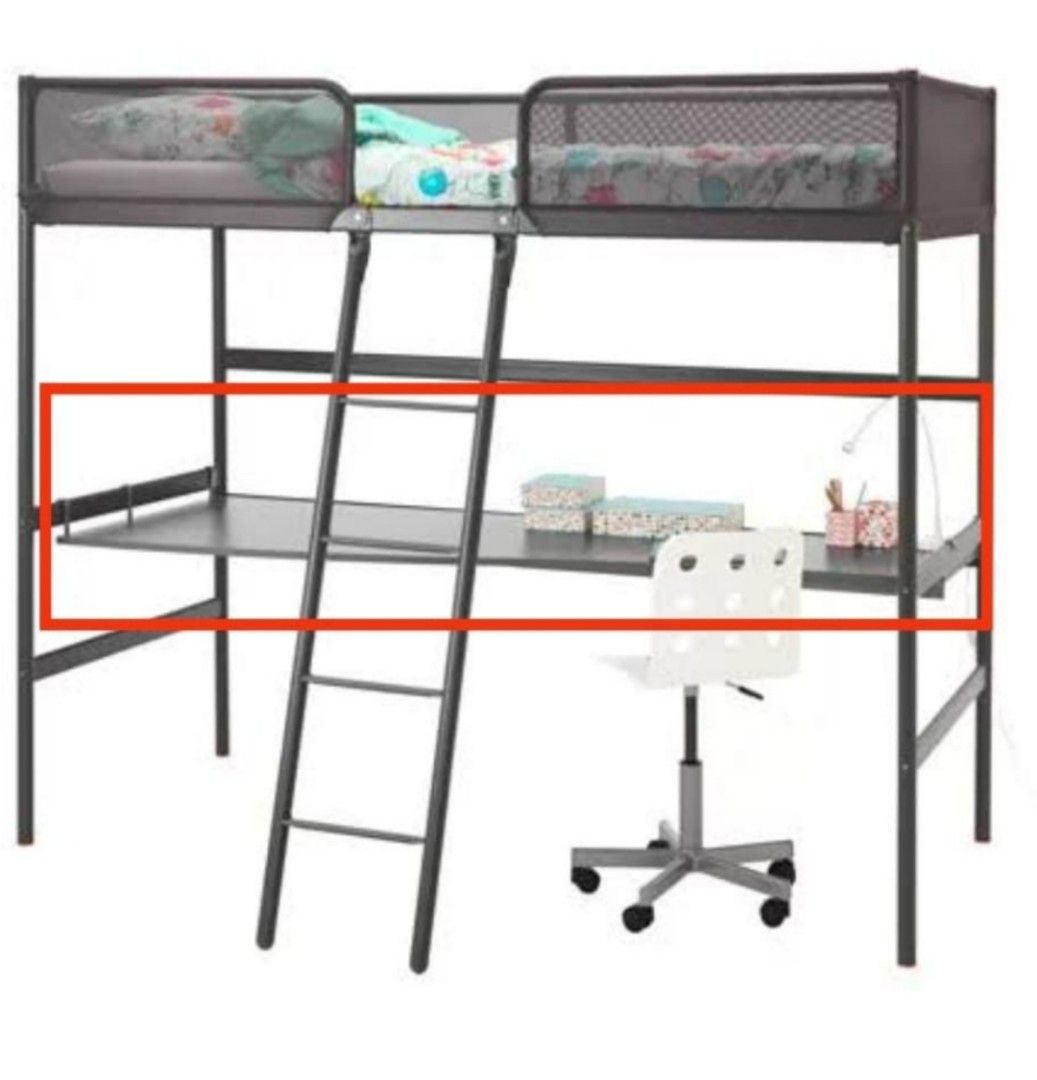 IKEA SVARTA MEJA BELAJAR untuk LOFT BED TUFFING dan LOFT BED SVARTA