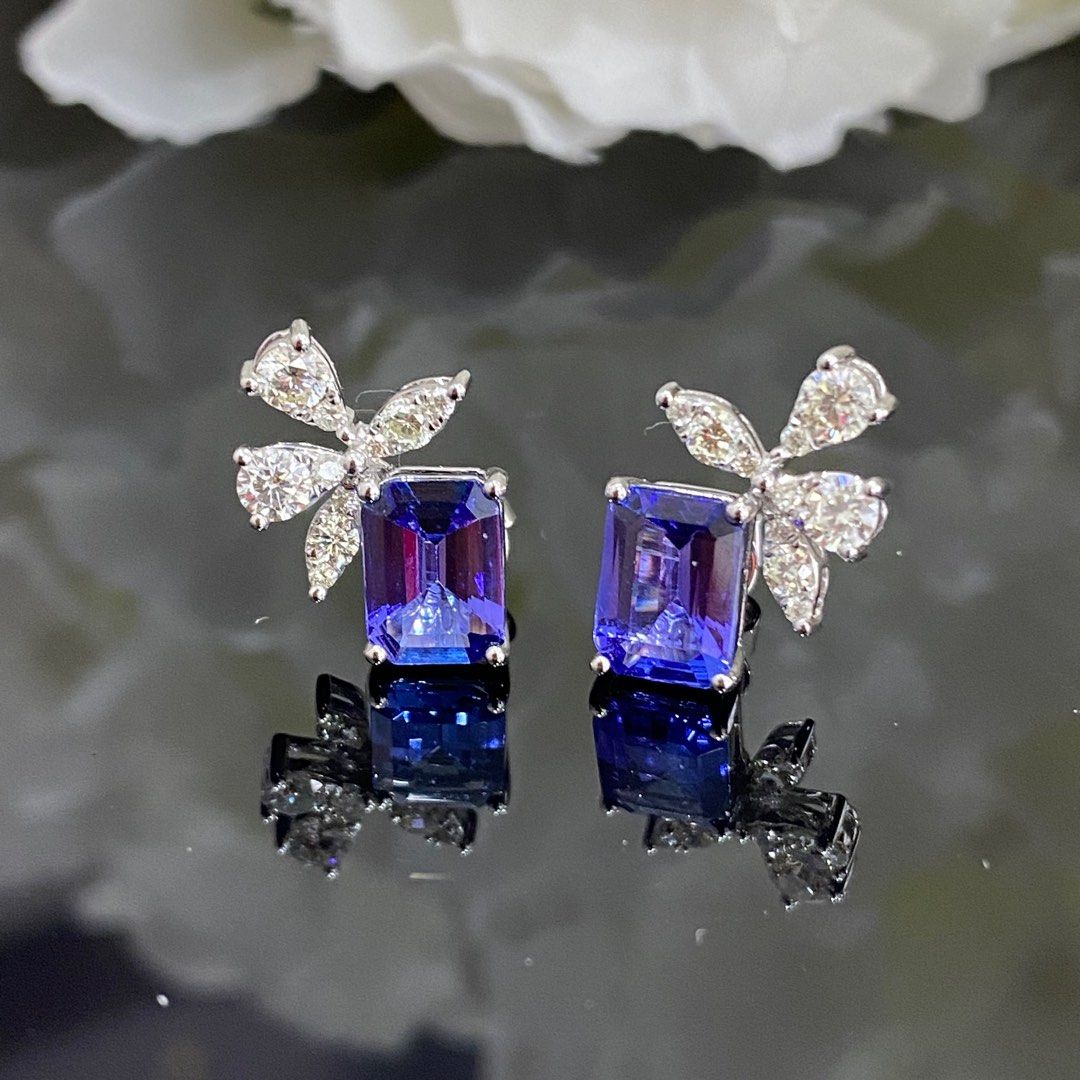 Purple hotsell tanzanite earrings