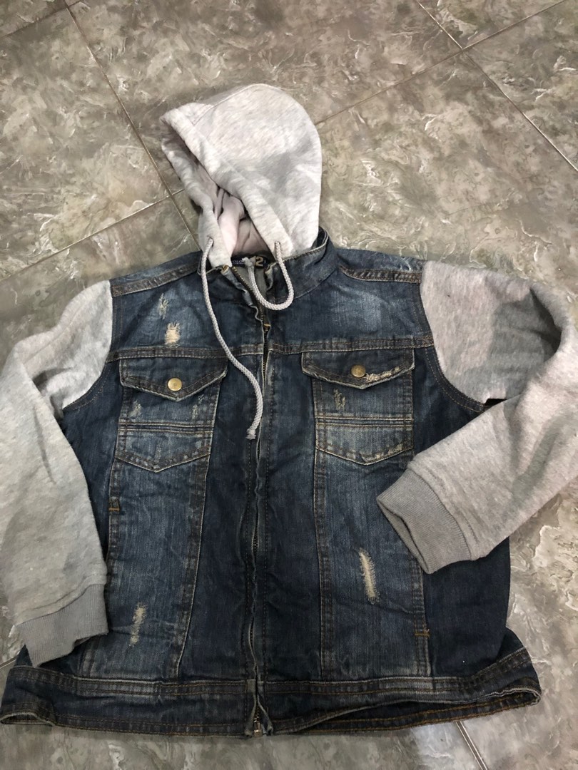 Jaket Jeans hoodie anak