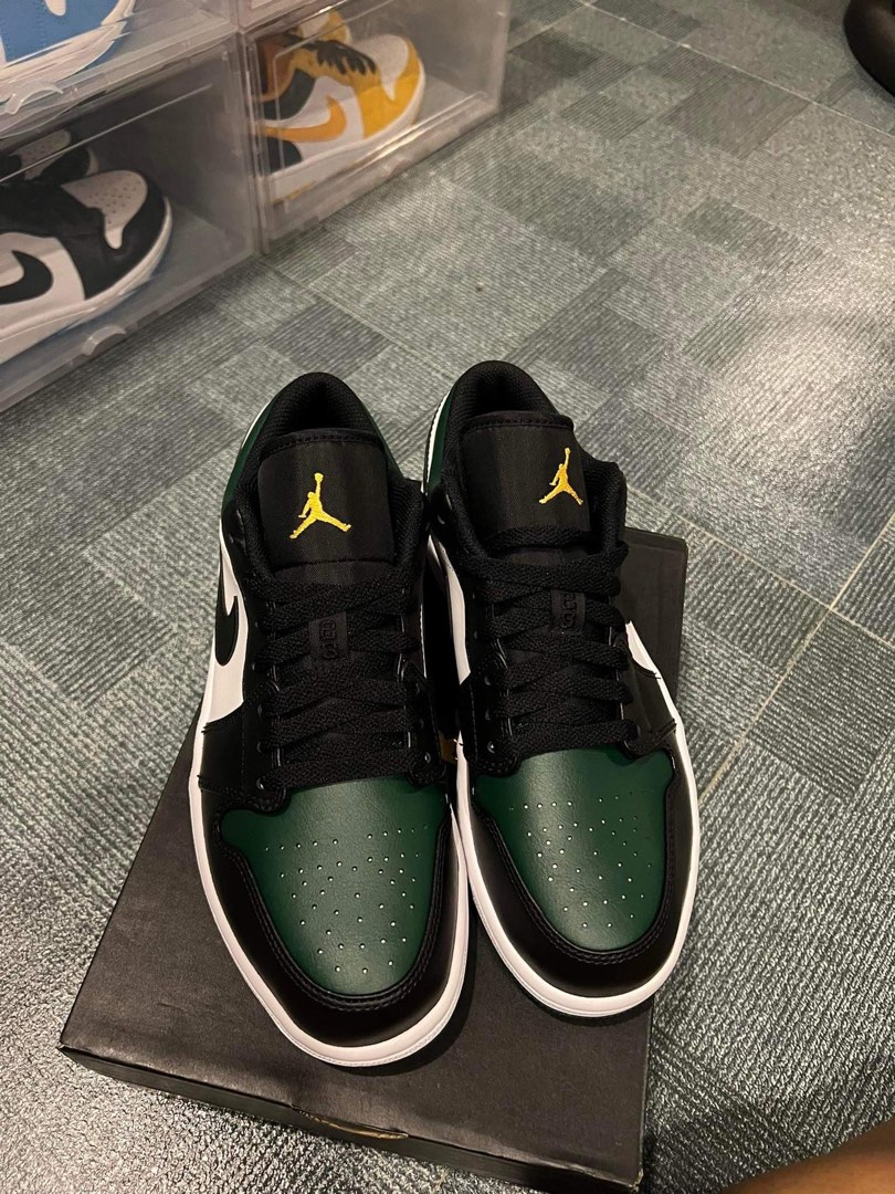 jordan 1 black toe green