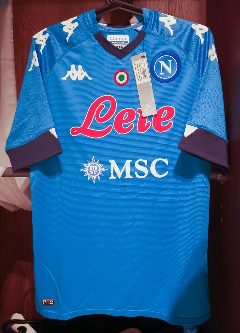 Napoli FC Home Jersey 20/21, BNWT, Kappa Football Soccer Shirt