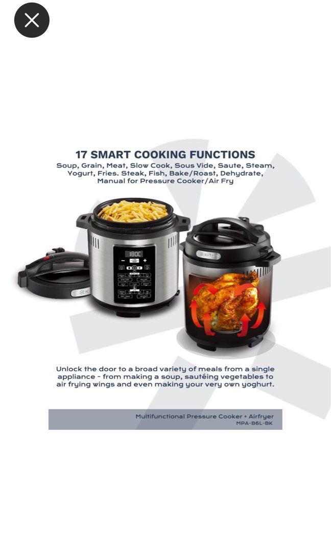 Kith 17in1 Multifunctional Pressures Cooker & Air Fryer, TV & Home