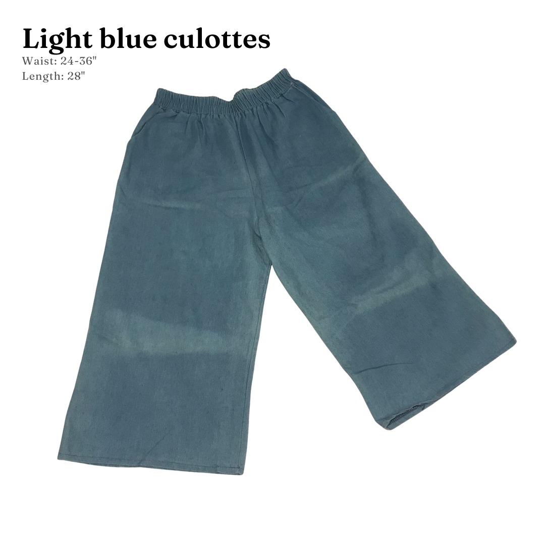 box pleated culotte - light blue main image 1