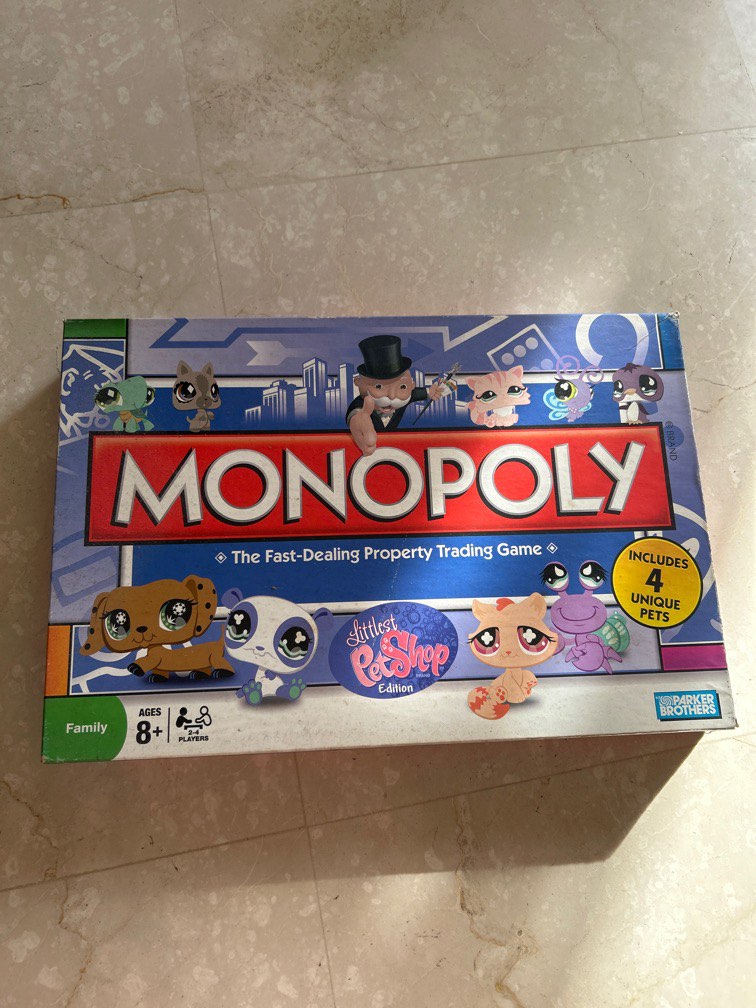 Littlest pet shop monopoly game LPS, Hobbies & Toys, Toys & Games on