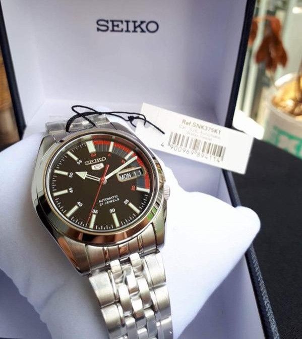 Lowest Price Seiko 5 SNK375 Men s Unisex Automatic Black Dial