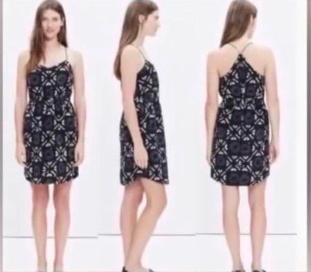MADEWELL Starview Batik Grid Silk Cami Dress Women s Fashion Dresses Sets Dresses on Carousell