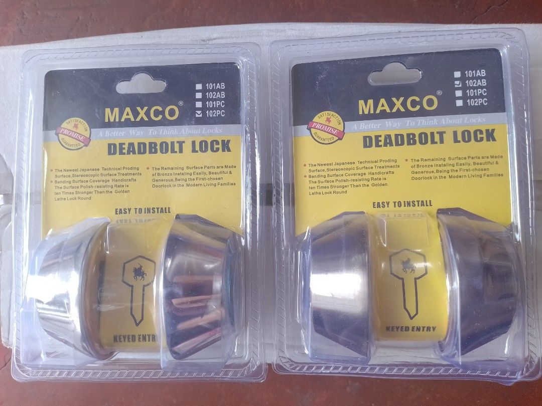 Maxco DEADBOLT LOCK, Furniture & Home Living, Home Improvement ...
