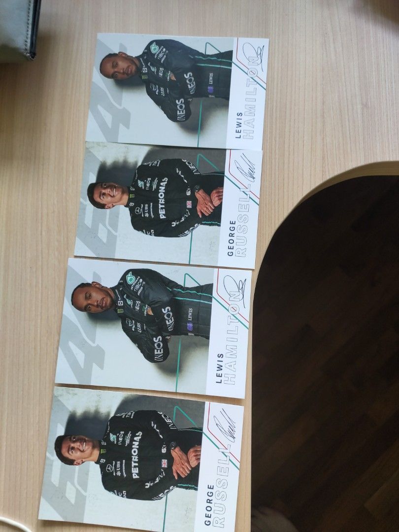 Mercedes F1 Driver Cards, Hobbies & Toys, Toys & Games on Carousell
