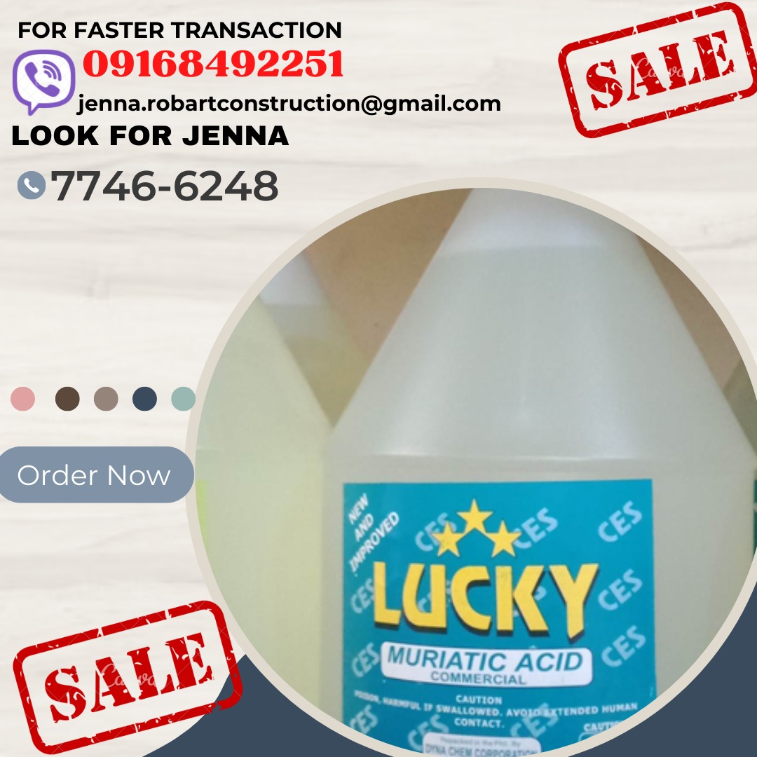 MURIATIC ACID COMMERCIAL GRADE gallon, Furniture & Home Living
