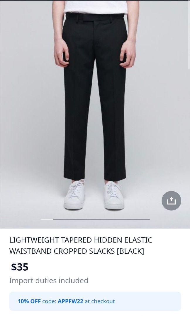 Cropped slacks clearance