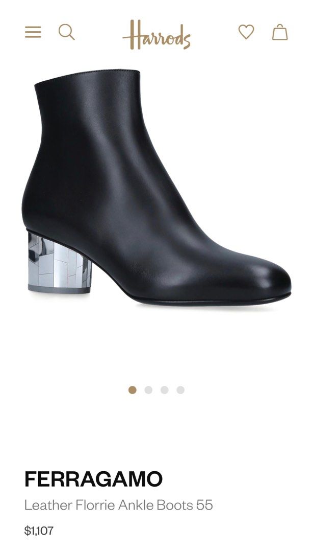 SALVATORE FERRAGAMO Florrie mirror heel booties