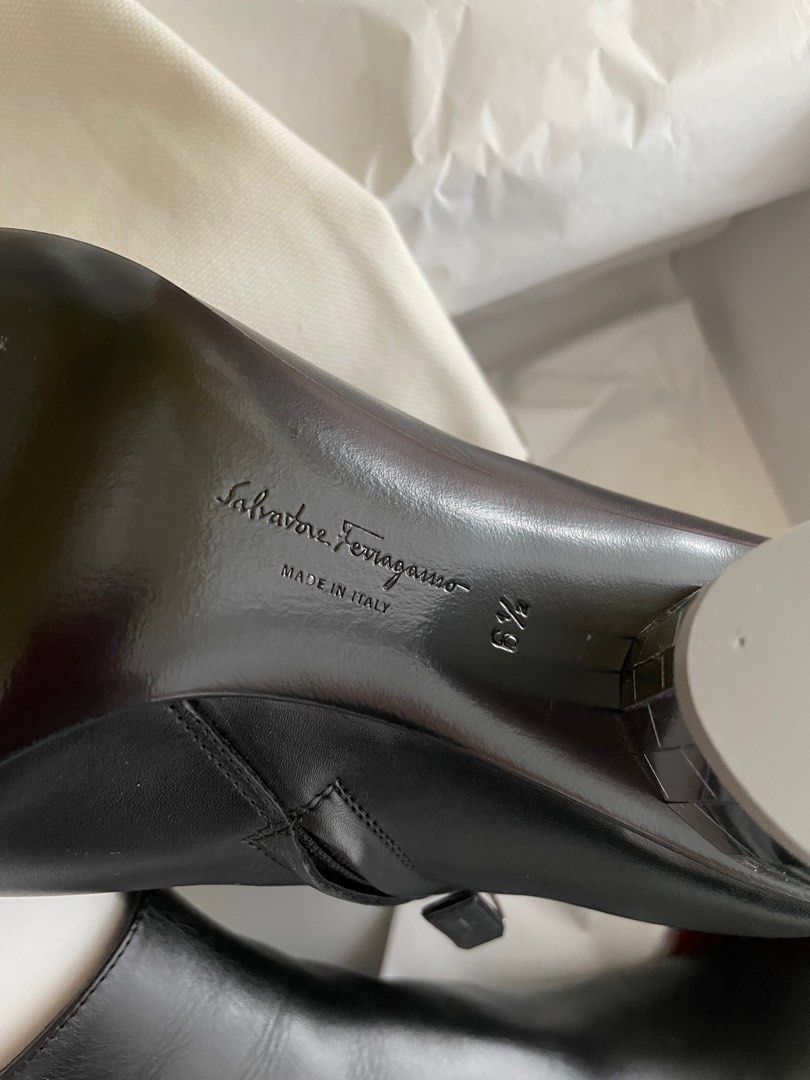 SALVATORE FERRAGAMO Florrie mirror heel booties
