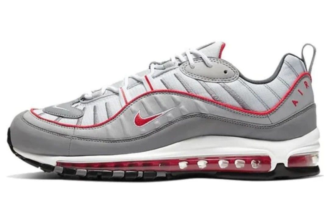 Nike Air Max 98 Particle Grey Iron Grey Grey Fog Track Red