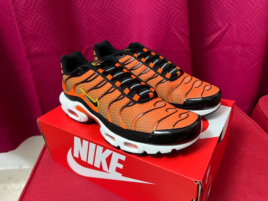 Nike Air Max Plus Orange Black Men s Fashion Footwear Sneakers