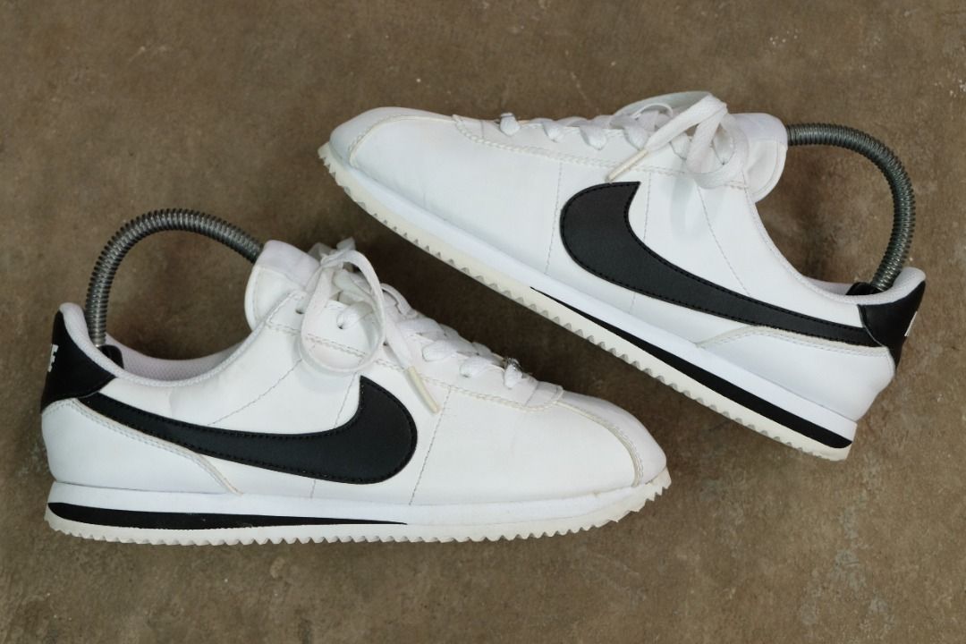 Nike Cortez White Black Women s Fashion Footwear Sneakers on